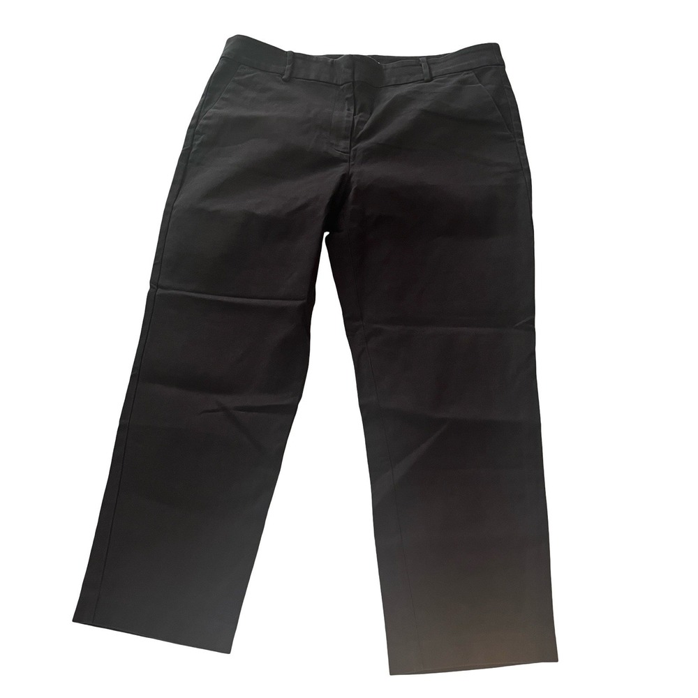 LOFT Women's Size 12 Black Dress Pants Rivera Slim Straight Leg Cotton Blend